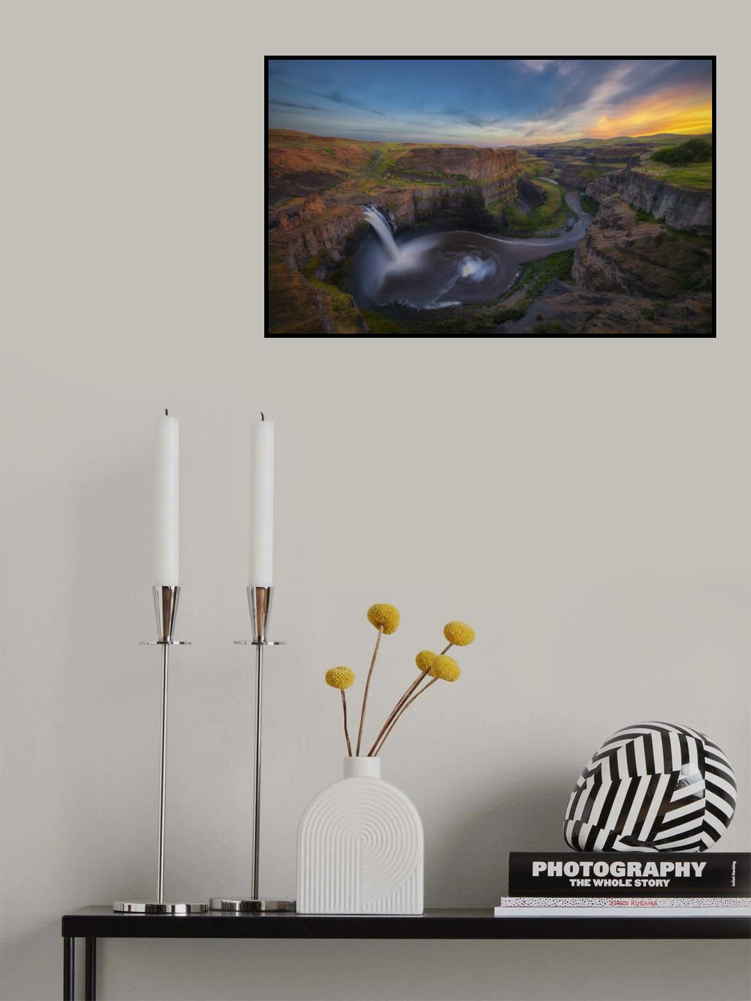 Sunset at Palouse Falls Poster och Canvastavla
