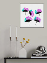Feathery Flower Mint Lavender Poster och Canvastavla