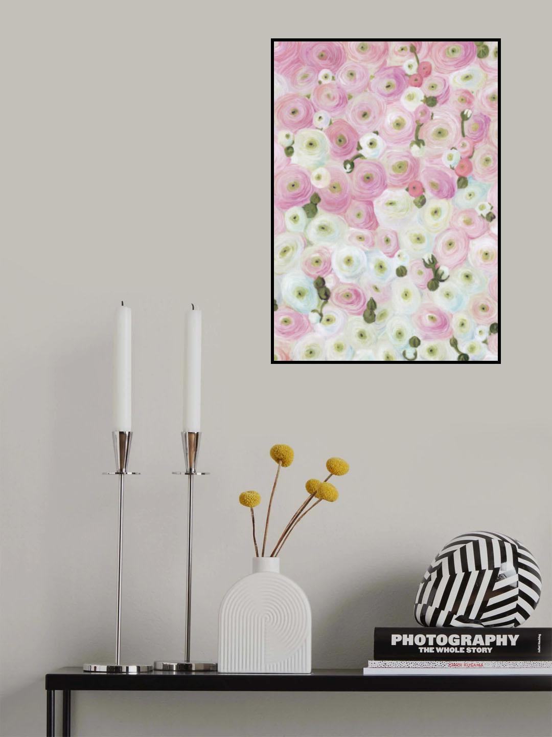 Gabry painterly ranunculus Poster och Canvastavla