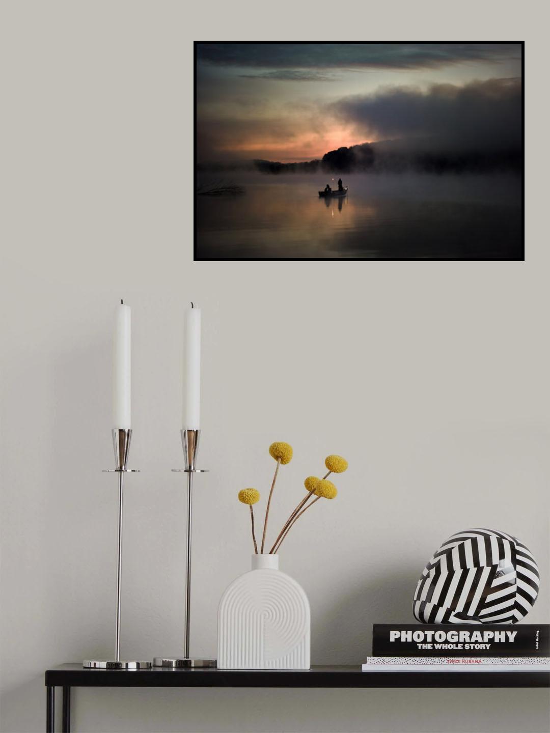 Fishing before the dawn Poster och Canvastavla