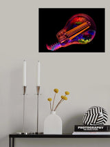 Reflection on light bulb Poster och Canvastavla
