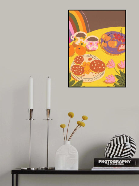Yellow table Poster och Canvastavla