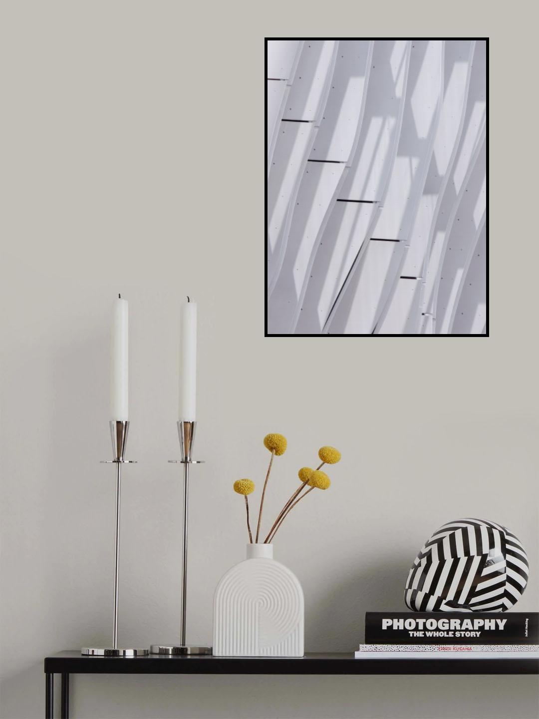 Abstract in White Poster och Canvastavla