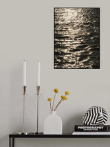 sea waves at sunset Poster och Canvastavla
