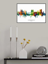 Scarborough England Skyline Poster och Canvastavla