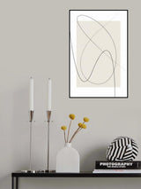 Beige Abstract Poster och Canvastavla