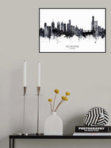 Melbourne Australia Skyline Poster och Canvastavla