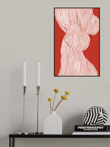 Fibers No 1 (Red) Poster och Canvastavla