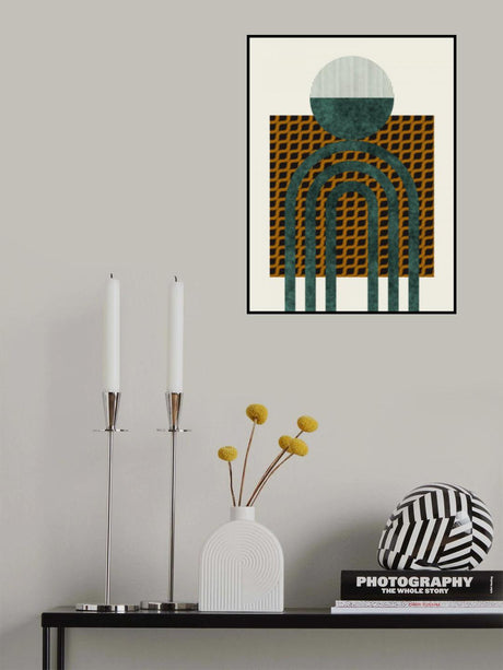 Textured Mid Century Composition 5 Poster och Canvastavla