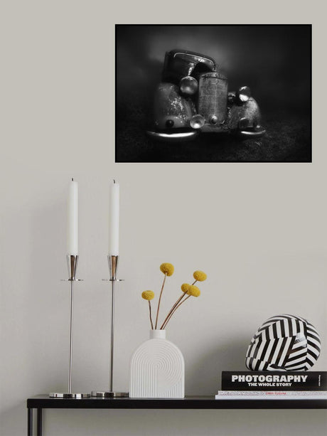 old Benz in the Fog Poster och Canvastavla