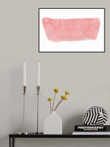Minimal Pink Abstract 01 Brushstroke Poster och Canvastavla