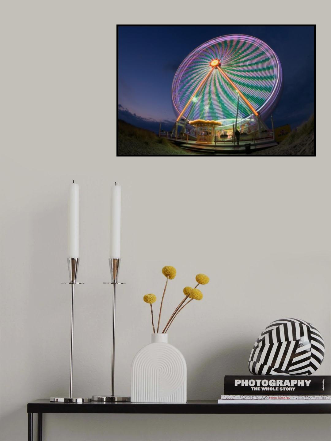 Ferris wheel on the beach II Poster och Canvastavla