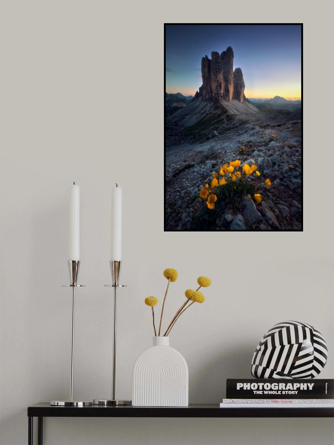 Sunset in Dolomiti Poster och Canvastavla