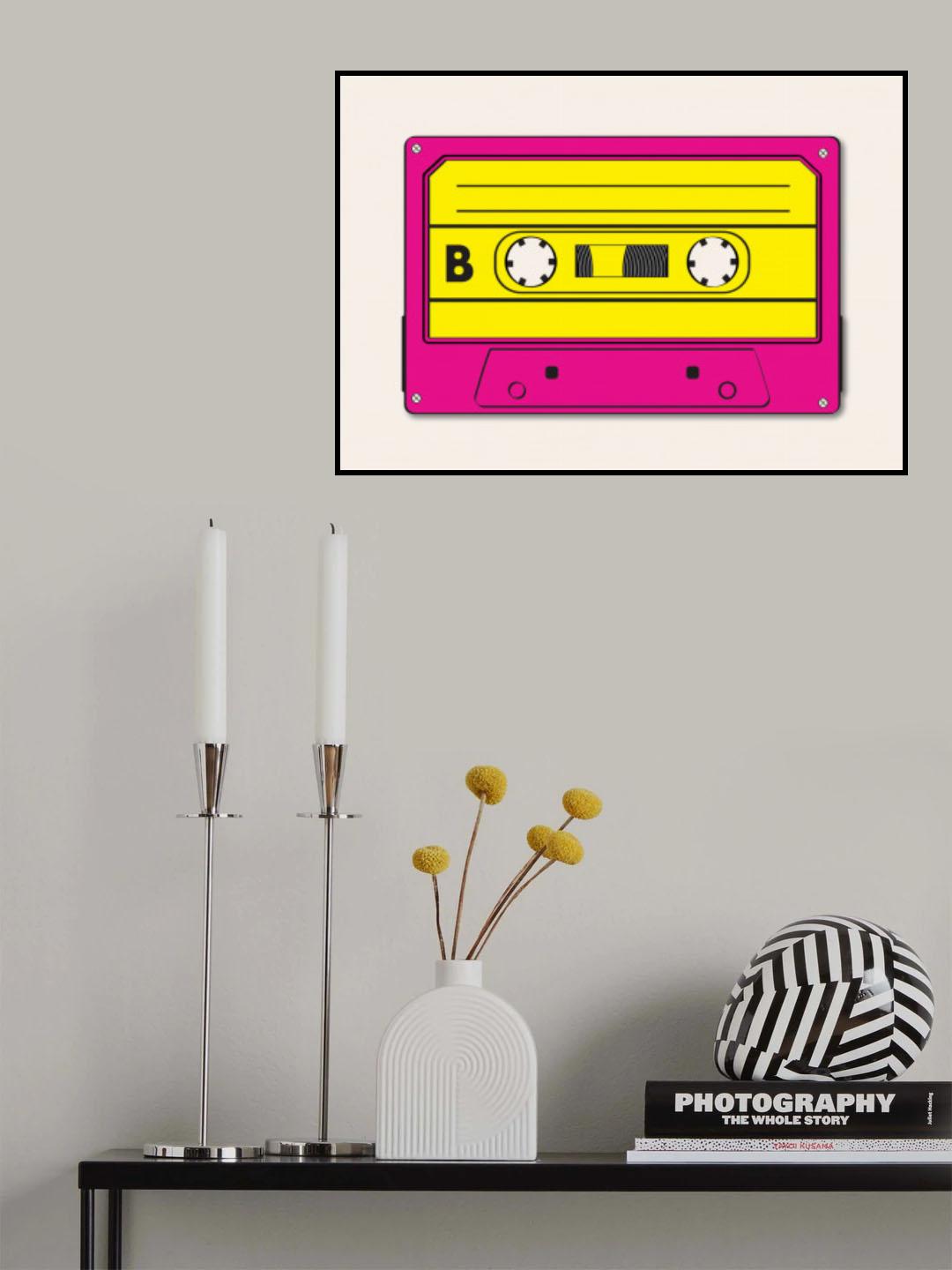 Pink Tape Cassette Poster och Canvastavla