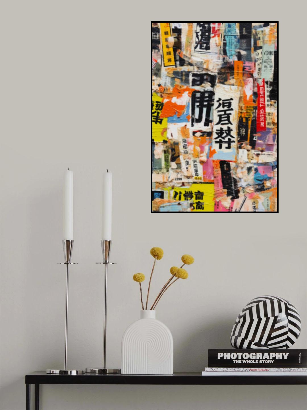 Paper Snippets No 8 Poster och Canvastavla