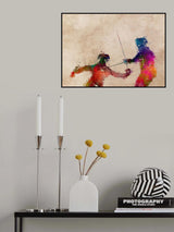 Fencing Sport Art 1 Poster och Canvastavla