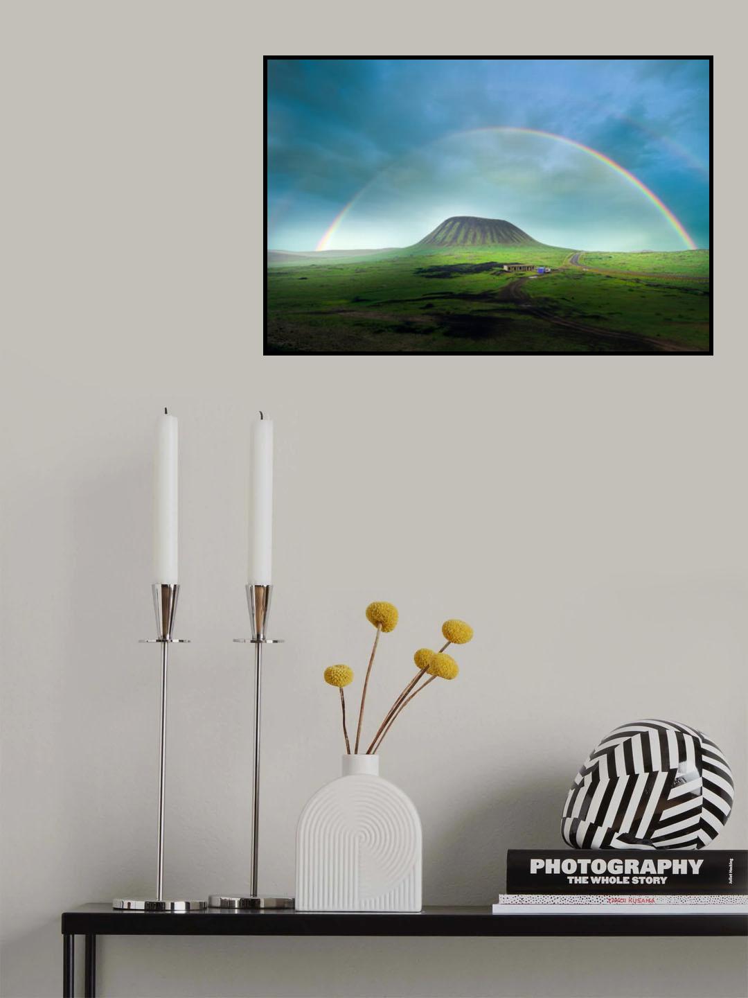 Volcano and rainbow Poster och Canvastavla