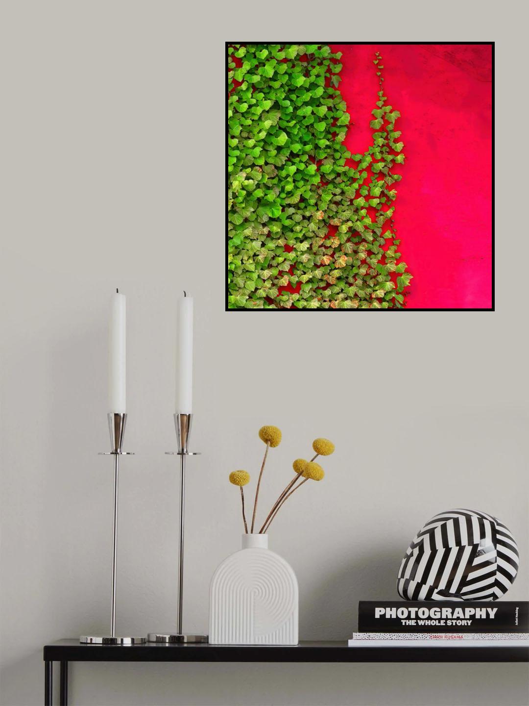 Red with green Poster och Canvastavla