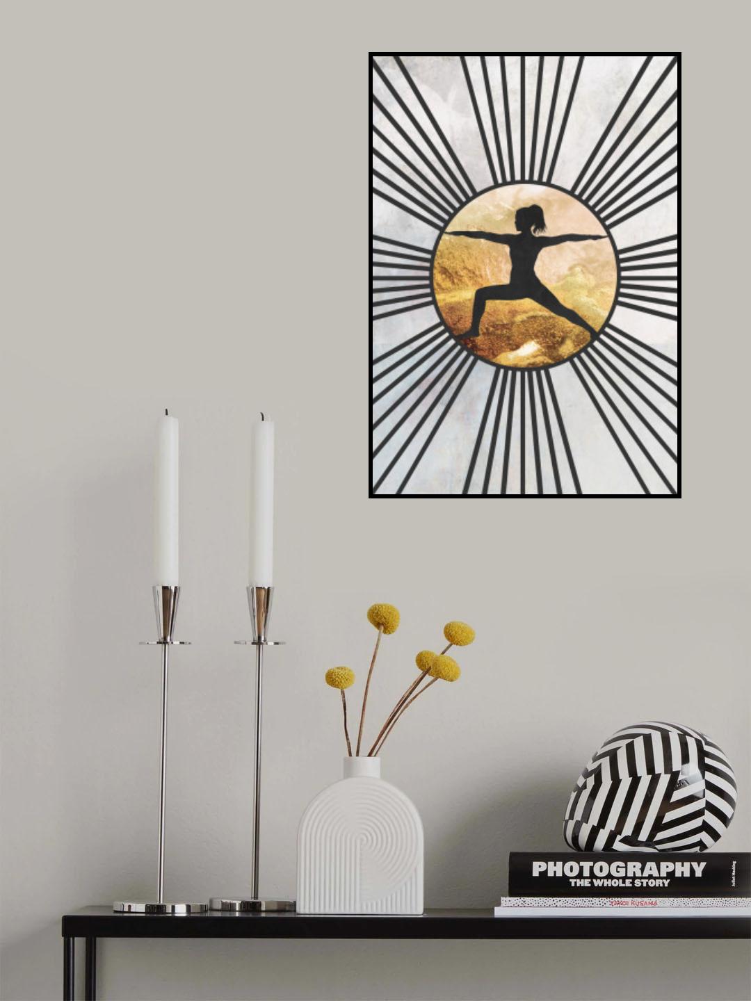Black Gold Sun Yoga 3 Poster och Canvastavla
