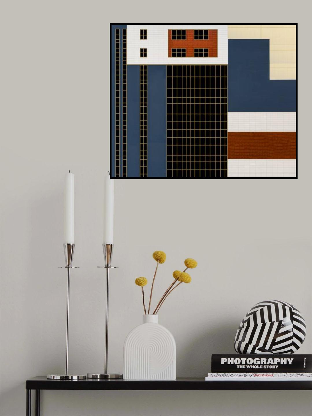 Building with lines and geometry Poster och Canvastavla