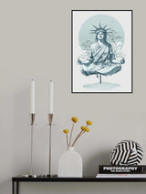 statue liberty meditating Poster och Canvastavla
