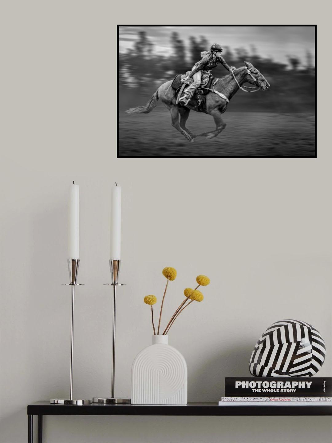Spur On the Flying Horse Poster och Canvastavla