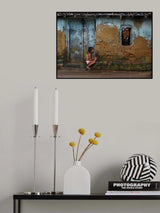 Child &amp; Goat Poster och Canvastavla