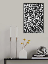 Black And White Zig Zag Pattern Poster och Canvastavla
