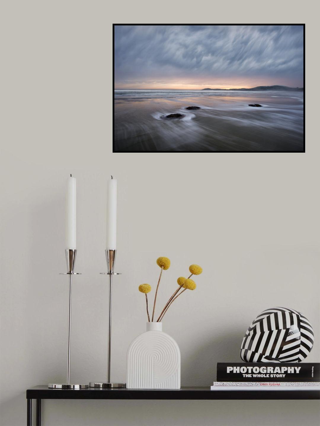 Windy dawn at Koekohe beach Poster och Canvastavla
