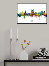 Reims France Skyline Poster och Canvastavla