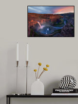 Falls at Sunset Poster och Canvastavla
