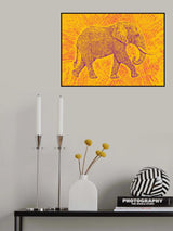 Africa Elephant texture pattern Poster och Canvastavla