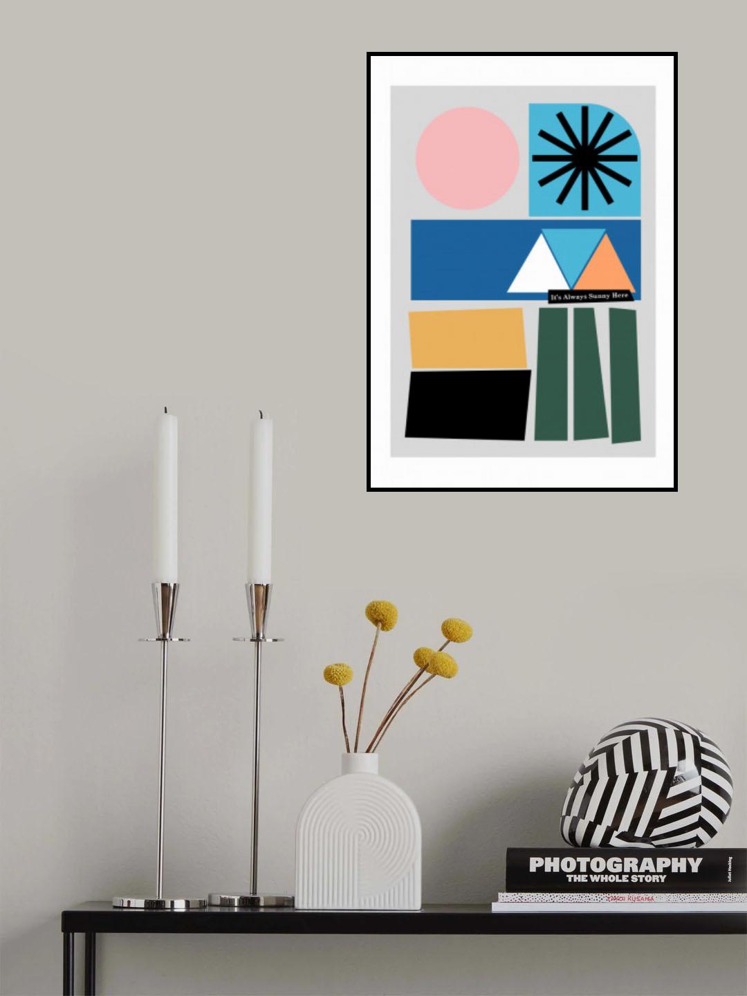 It's Always Sunny Here Grey Poster och Canvastavla