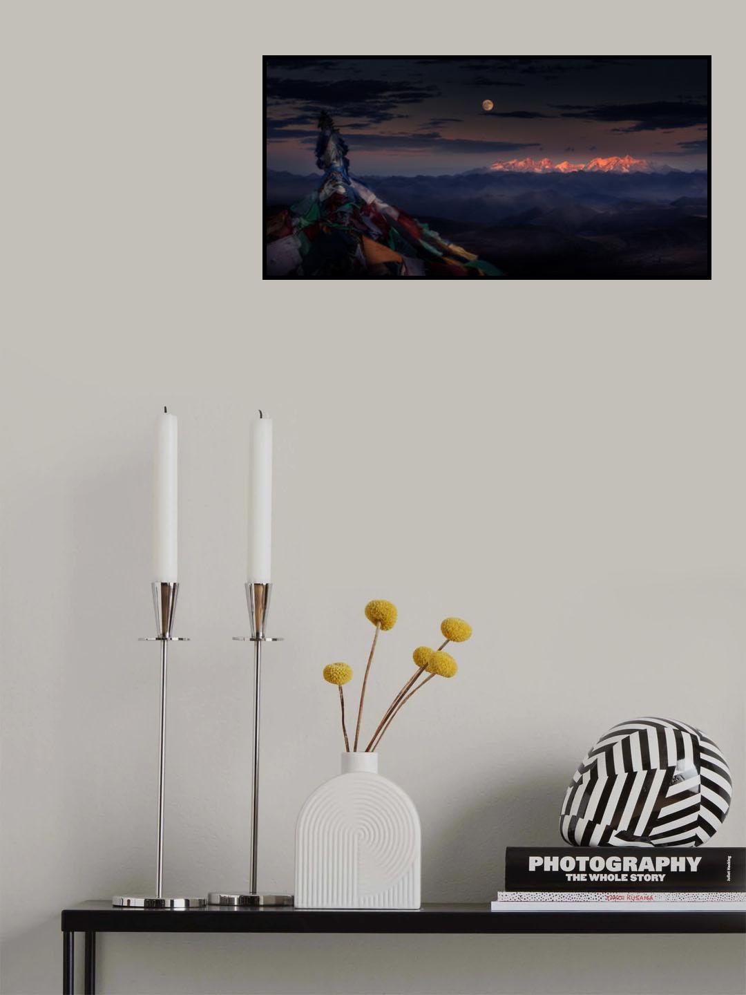 The sun and the moon together 《月升贡嘎》 Poster och Canvastavla