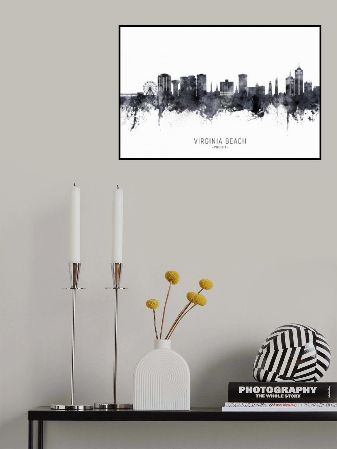 Virginia Beach Virginia Skyline Poster och Canvastavla
