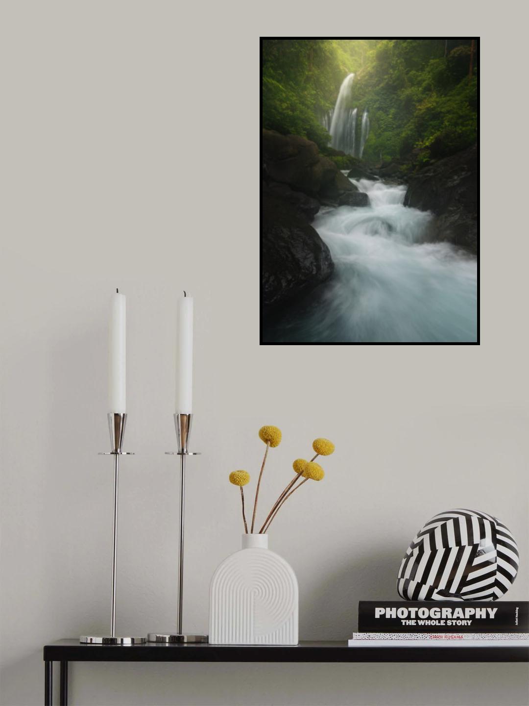 Beauty of Senaru - Tiu Kelep Waterfall Poster och Canvastavla