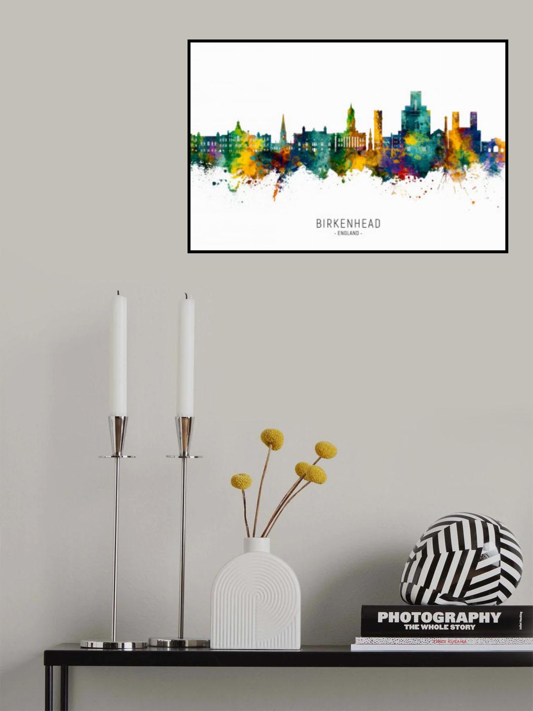 Birkenhead England Skyline Poster och Canvastavla