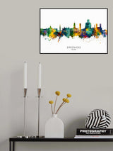 Birkenhead England Skyline Poster och Canvastavla
