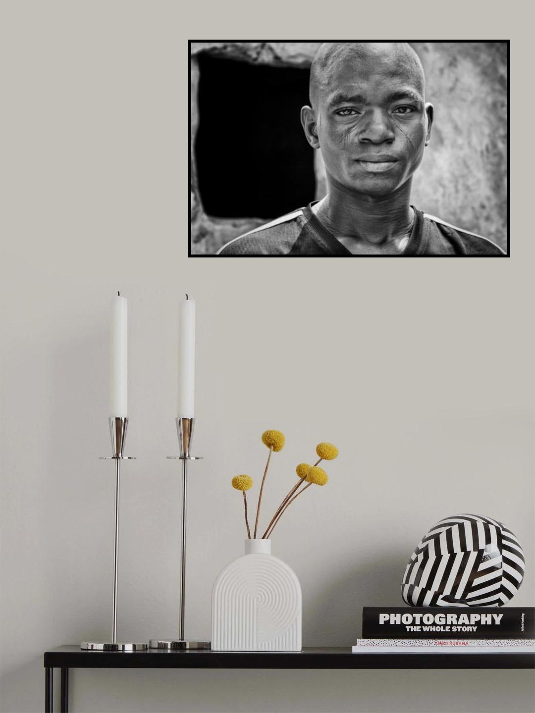 Somba tribe man - Benin Poster och Canvastavla