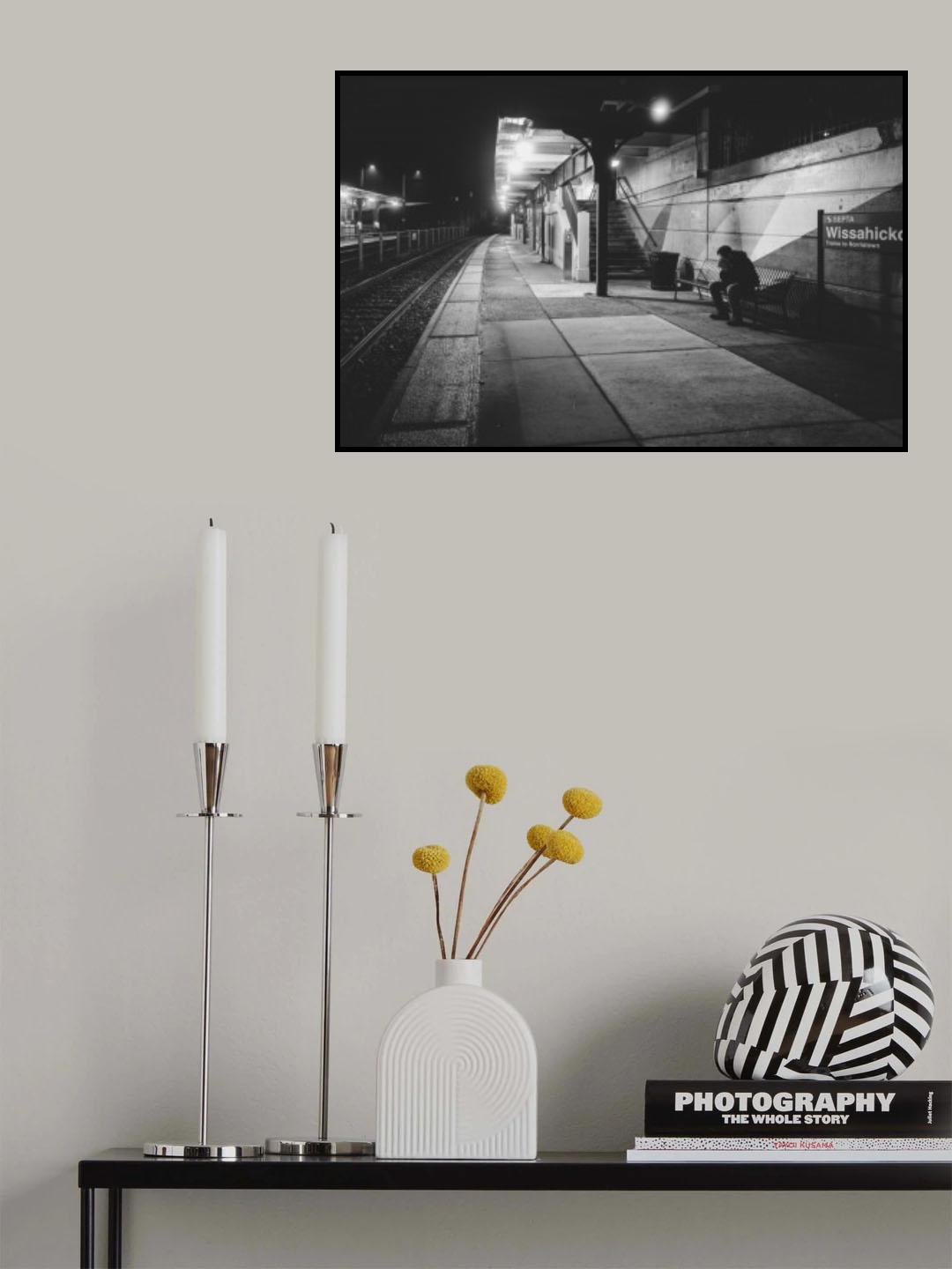 alone at wissahickon station Poster och Canvastavla