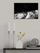 Boys, bycicles, shadow and light Poster och Canvastavla