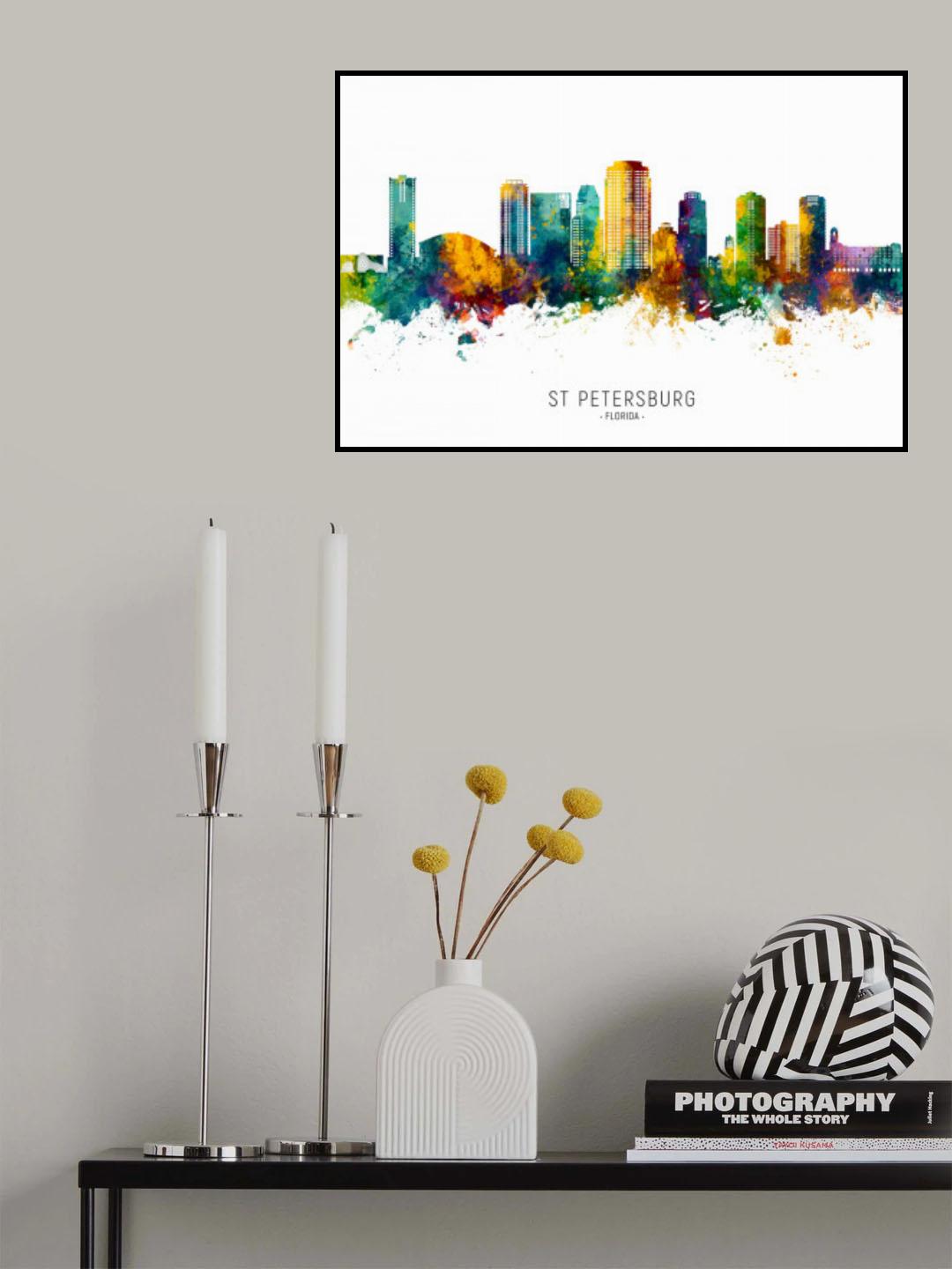 St Petersburg Florida Skyline Poster och Canvastavla