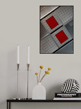 red metal squares Poster och Canvastavla