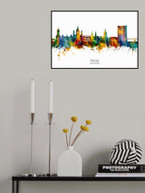 Mainz Germany Skyline Poster och Canvastavla