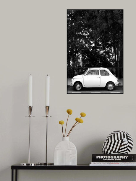 Mini Car B&w Poster och Canvastavla