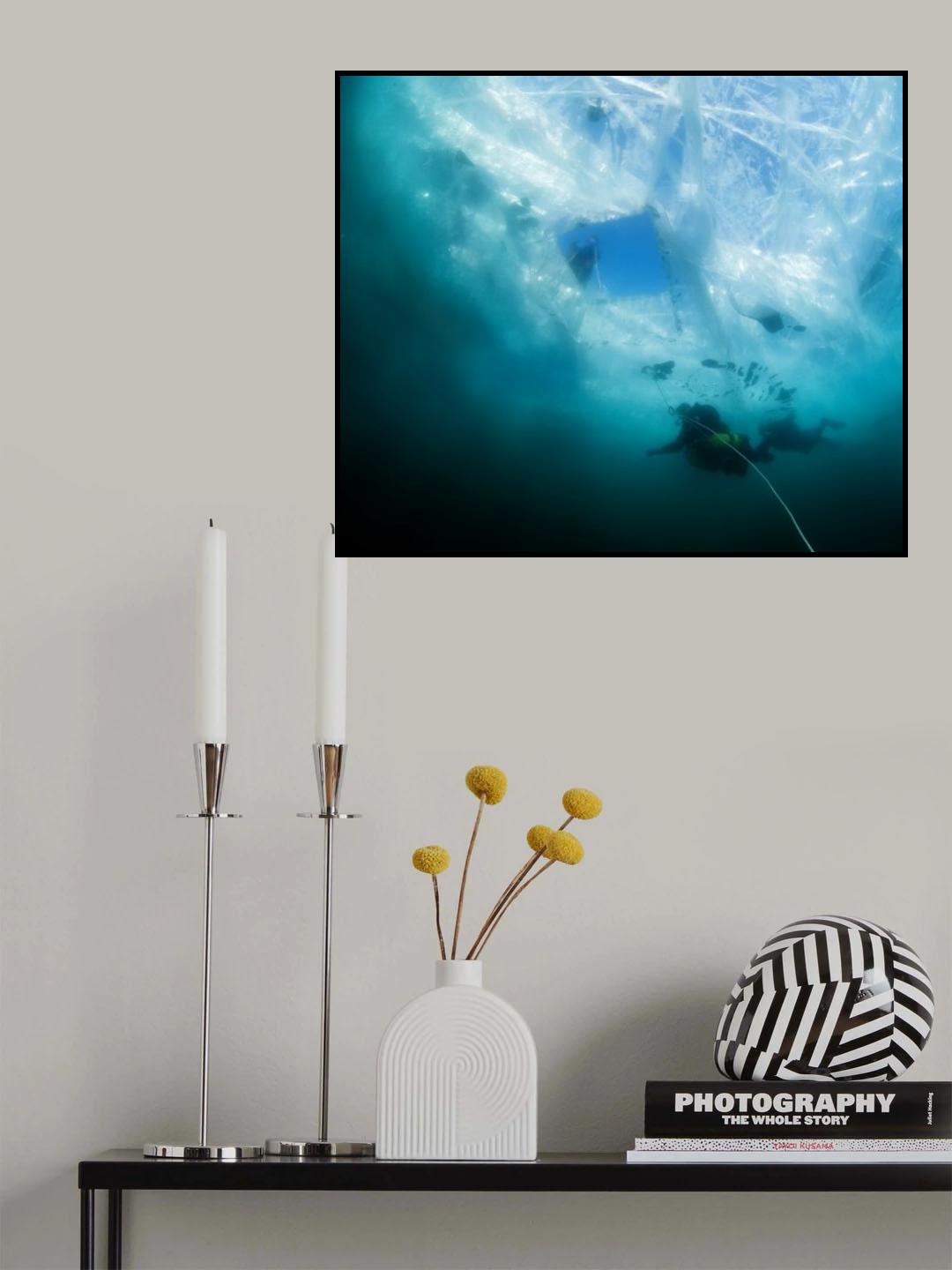 Ice diving Poster och Canvastavla