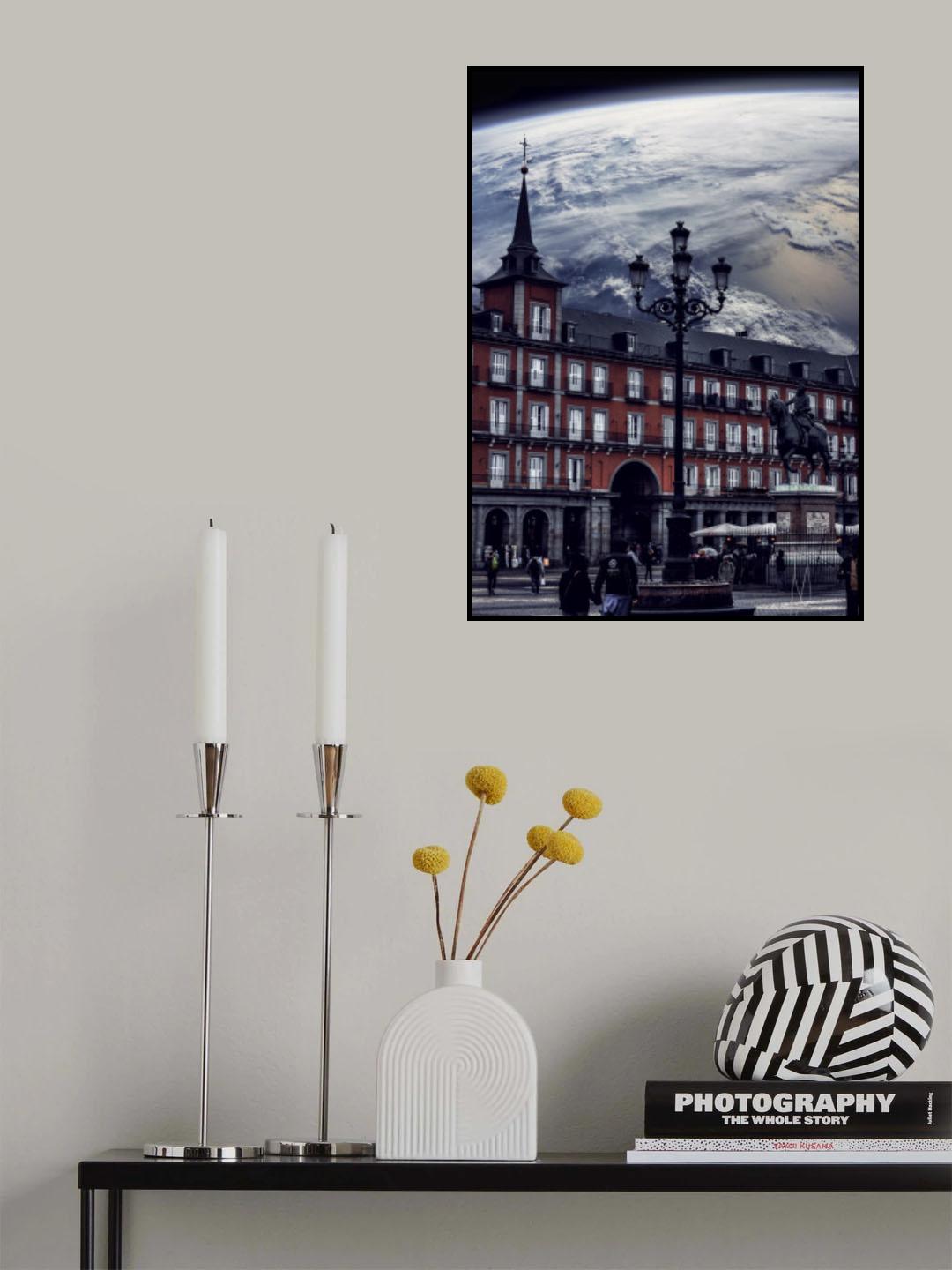 Plaza Mayor Madrid Space Poster och Canvastavla