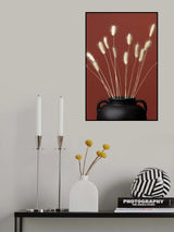 Bunny Grass Vase Poster och Canvastavla