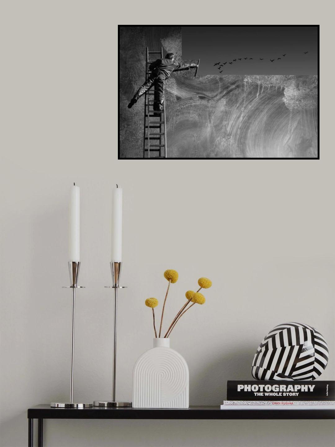 Cleaning the sky Poster och Canvastavla