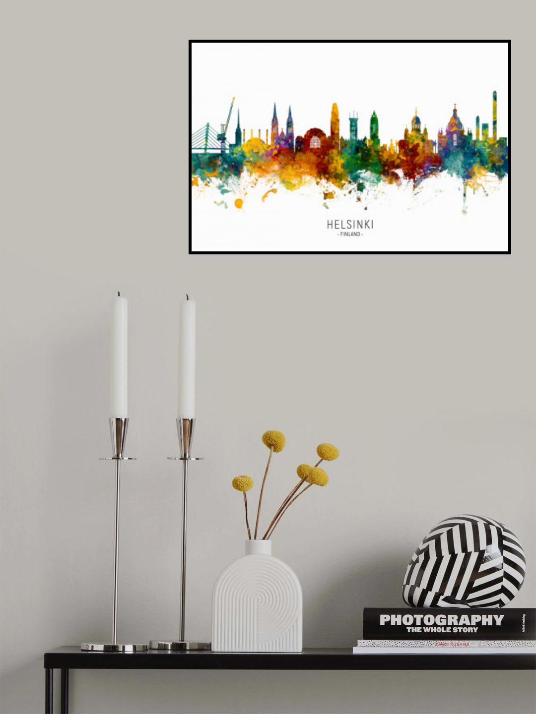 Helsinki Finland Skyline Poster och Canvastavla
